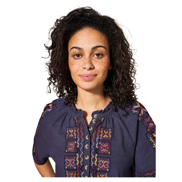 White Stuff Frida Embroidered Blouse