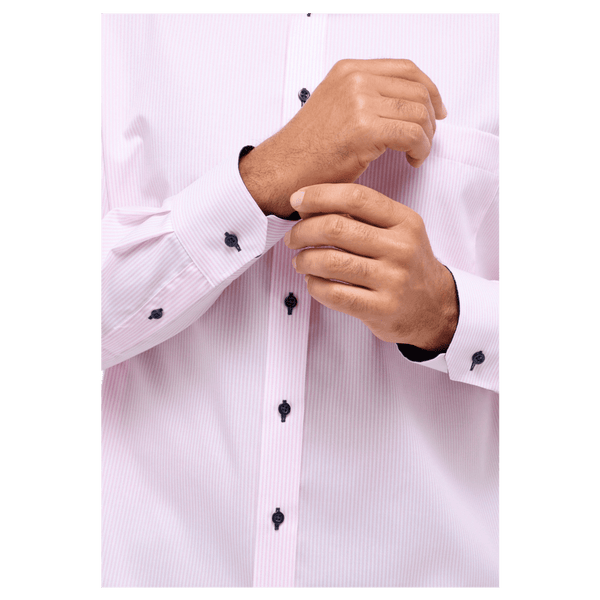 Eterna Long Sleeve Striped Formal Shirt for Men