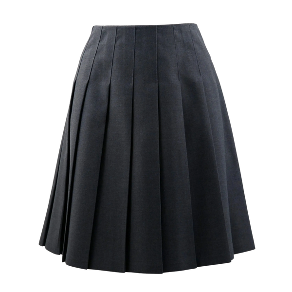 Grey Pleated Girls Skirt
