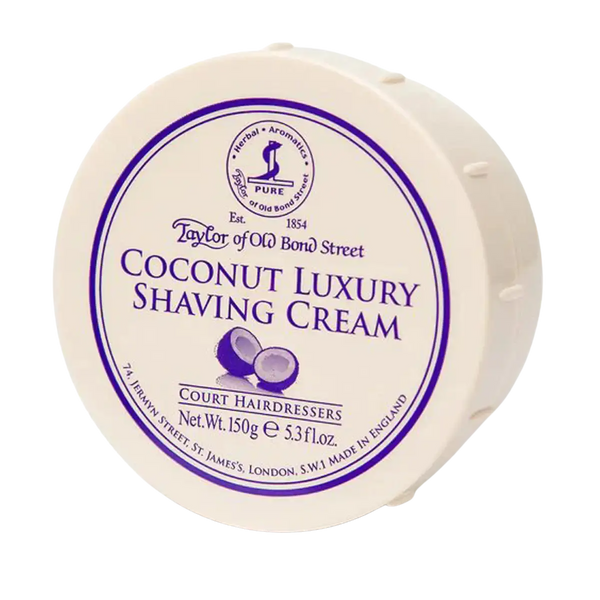 Taylor Of Old Bond Street Shaving Cream Tub for Men in Coconut 150g
