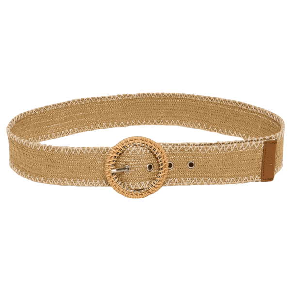 White Stuff Raffia Woven Belt for Women