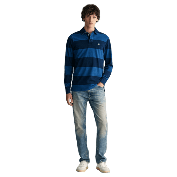 GANT Striped Long Sleeve Rugby Shirt