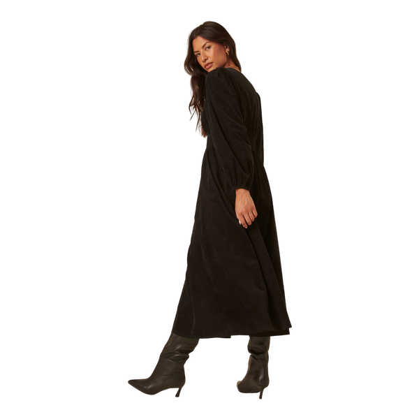 Nobody's Child Riley Shirred Waist Cord Midi Dress