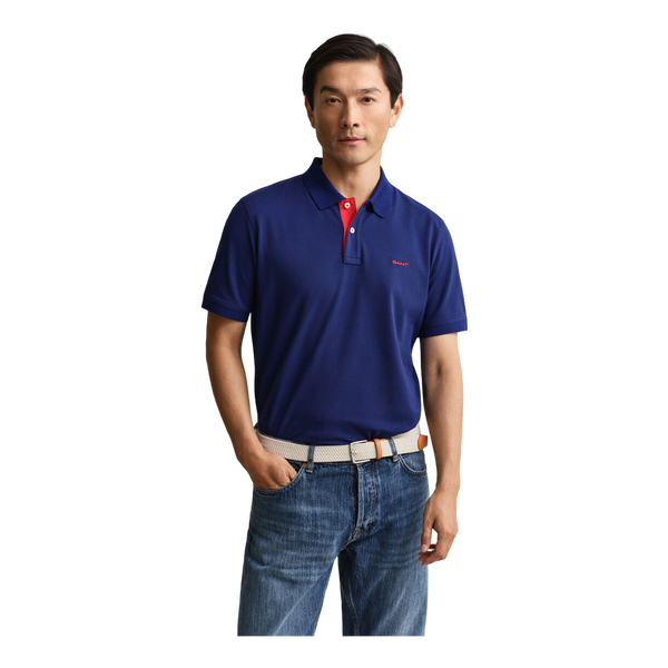 GANT Short Sleeve Contrast Polo Shirt