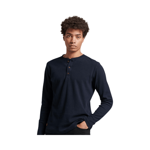 Superdry Waffle Long Sleeve Henley Top