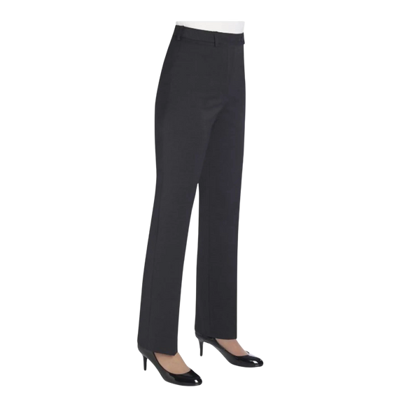 Varese Straight Leg Trouser in Charcoal