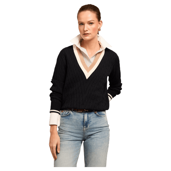 Holland Cooper Melissa V Neck Knit