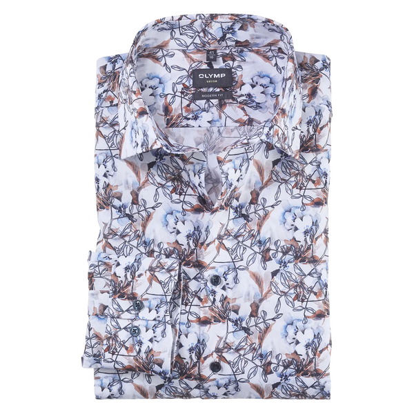 OLYMP Floral Long Sleeve Shirt for Men