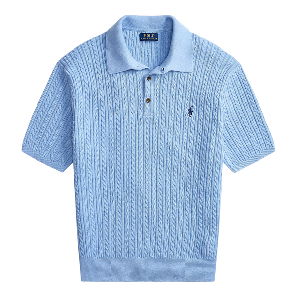 Polo Ralph Lauren Cable Knit Cotton Short Sleeve Polo