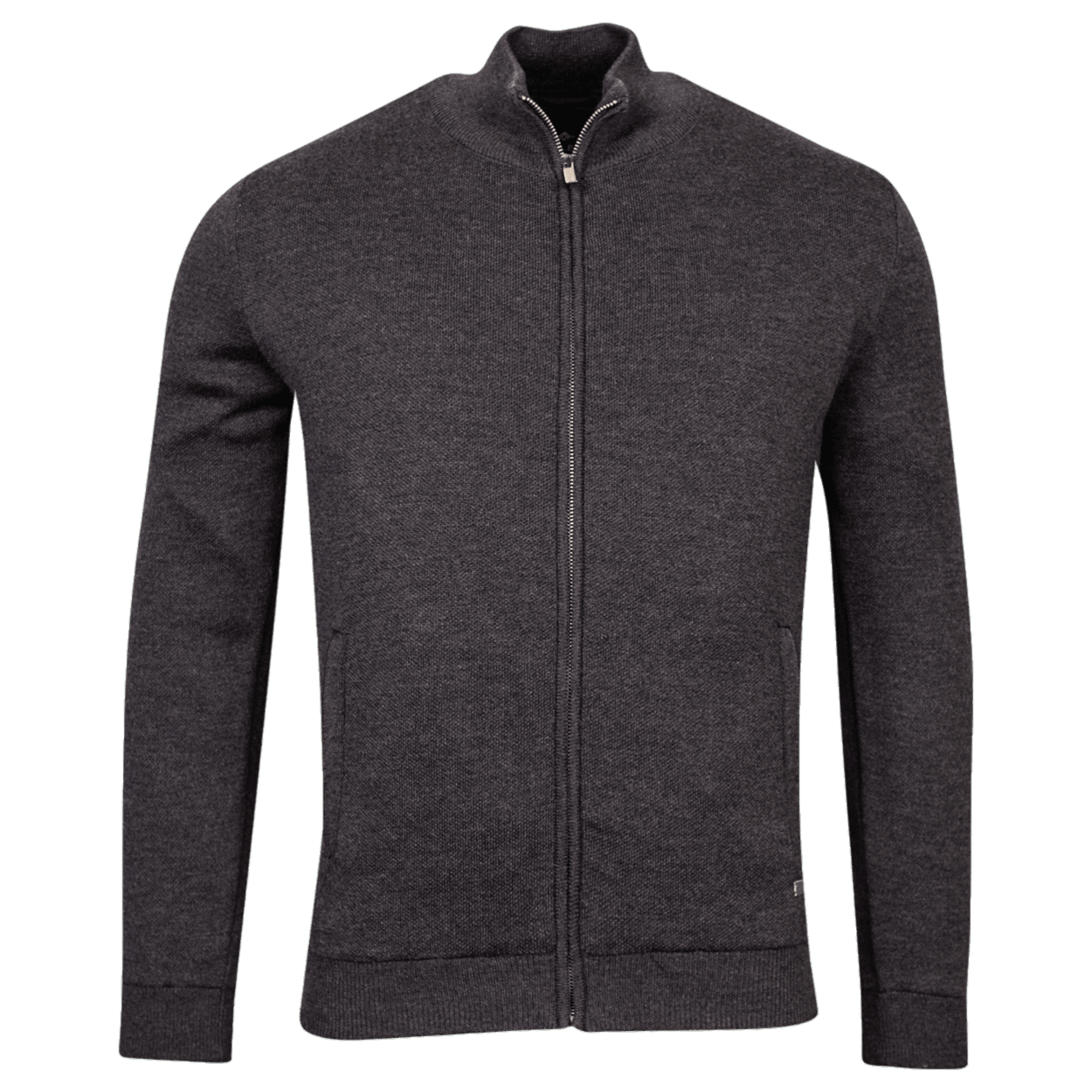 Mens zipped cardigan with 2025 collar and side pockets