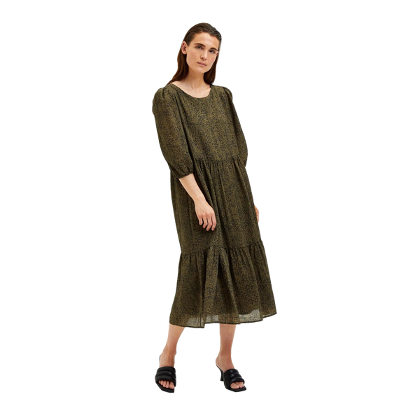 Selected Femme Printed Midi Dress for Women