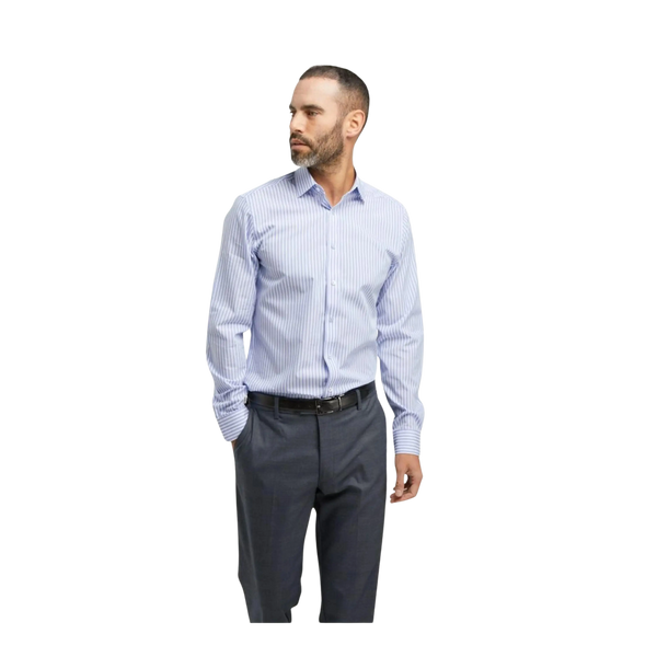 Double Two Long Sleeve Stripe Formal Shirt for Men