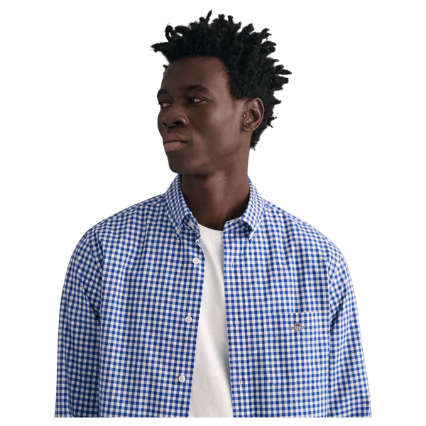 GANT Regular Fit Poplin Gingham Shirt for Men