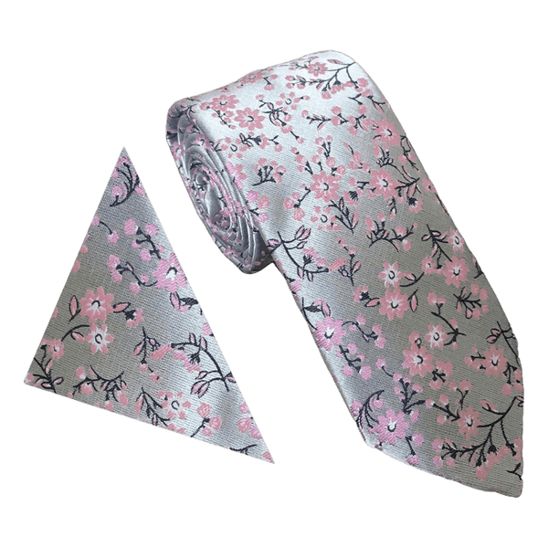 William Turner Occasion Floral Blossom Tie and Pocket Square Set