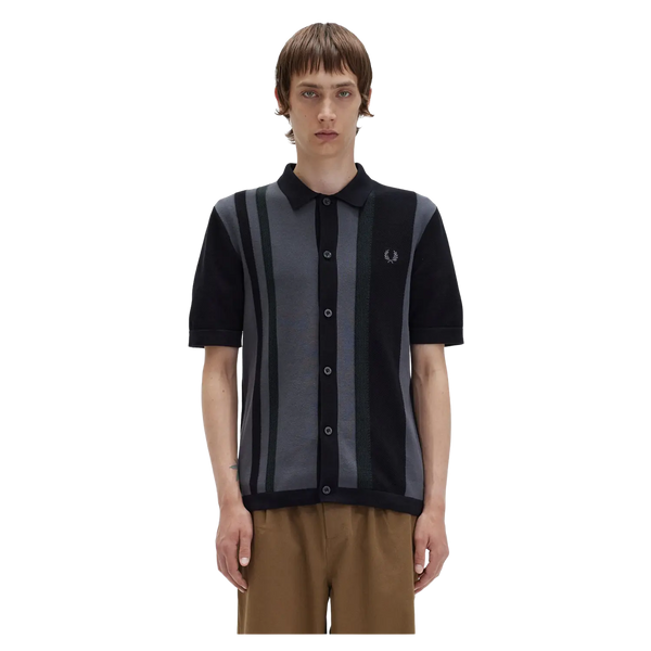 Fred Perry Striped Knitted Shirt for Men