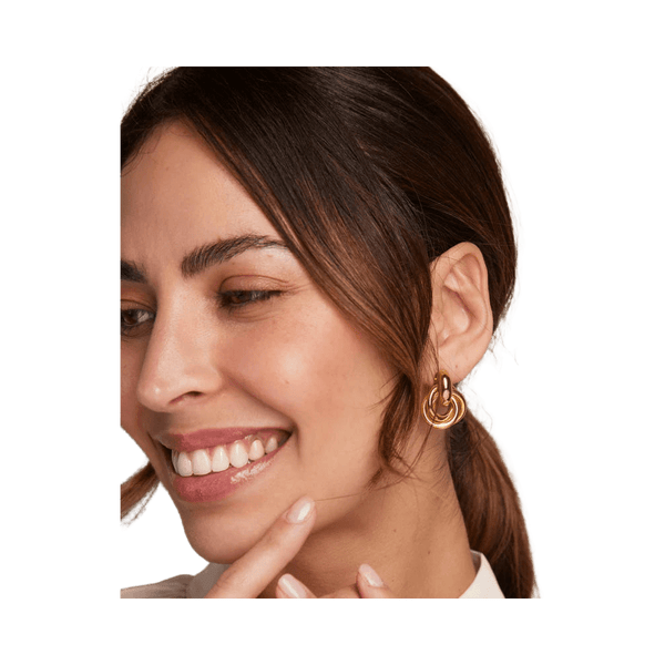 Orelia Jewellery Statement Interlocking Earrings for Women