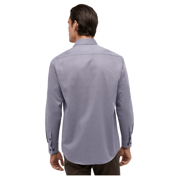 Eterna Comfort Fit Print Long Sleeve Formal Shirt