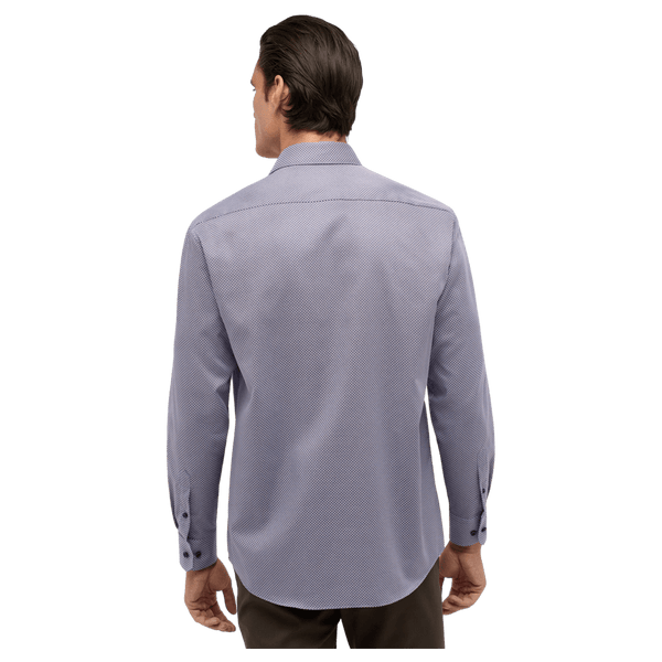 Eterna Comfort Fit Print Long Sleeve Formal Shirt for Men