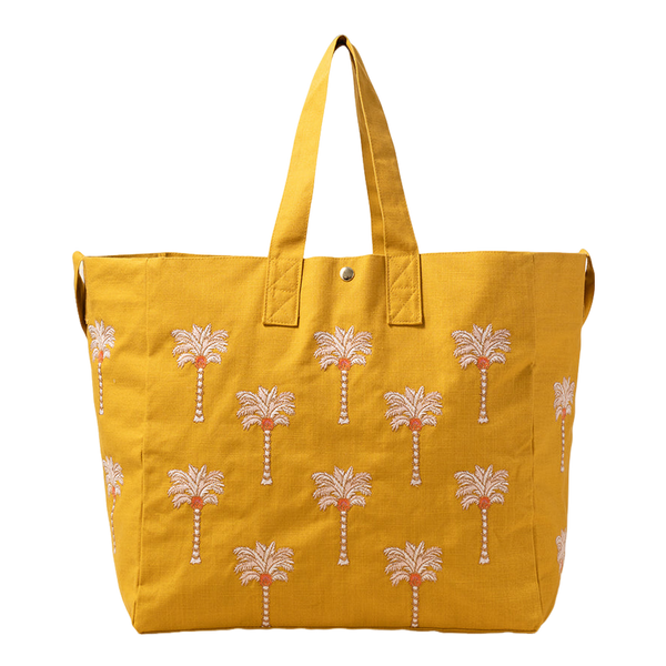 Elizabeth Scarlett Sunrise Palms Cotton Carryall