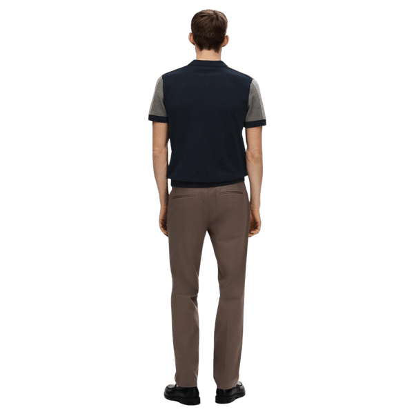 Selected Mattis Short Sleeve Knitted Stripe Polo Shirt
