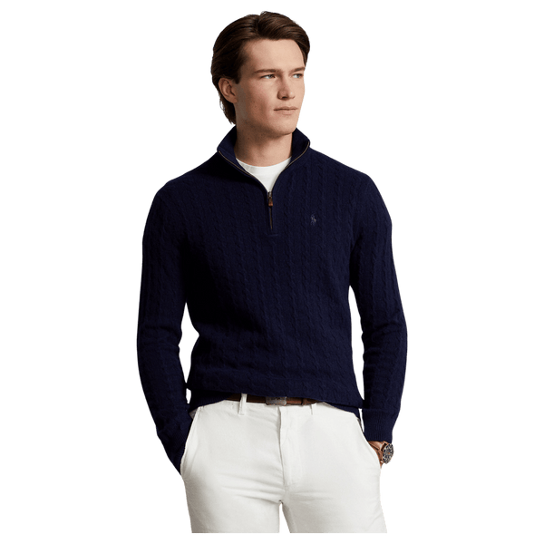 Polo Ralph Lauren 1/4 Zip Cabled Jumper for Men