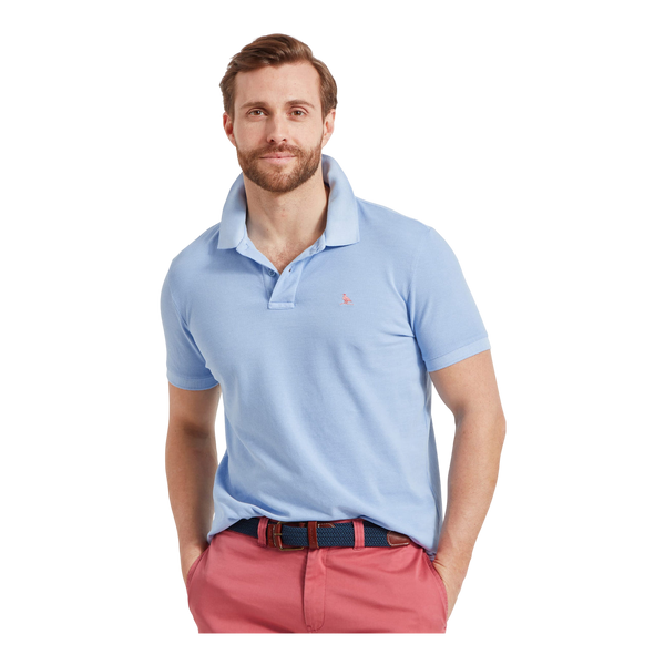 Schoffel St Ives Garment Dyed Short Sleeve Polo Shirt