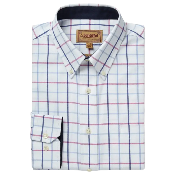 Schoffel Brancaster Classic Shirt in Blue/Pink Check