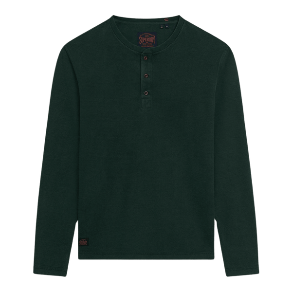 Superdry Waffle Long Sleeve Henley Top for Men