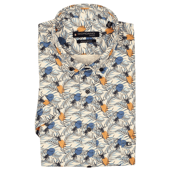 Giordano Short Sleeve Pineapple Print Shirt for Men