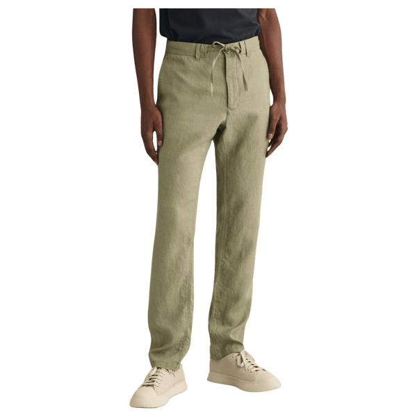 GANT Relaxed Linen Drawstring Trousers for Men