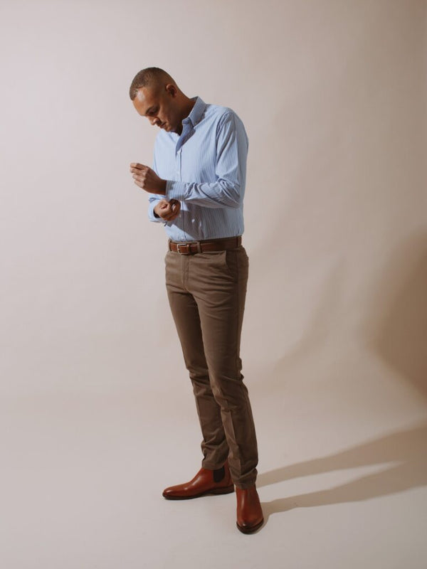 William David Southwold Button Down Striped Shirt