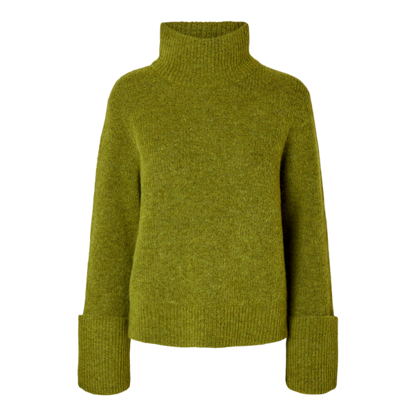 Selected Femme Sia Ras Knitted High Neck Jumper