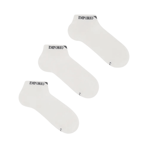 Emporio Armani 3 Pack Sneaker Socks for Men