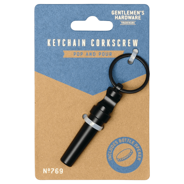Gentlemen's Hardware Mini Keychain Corkscrew