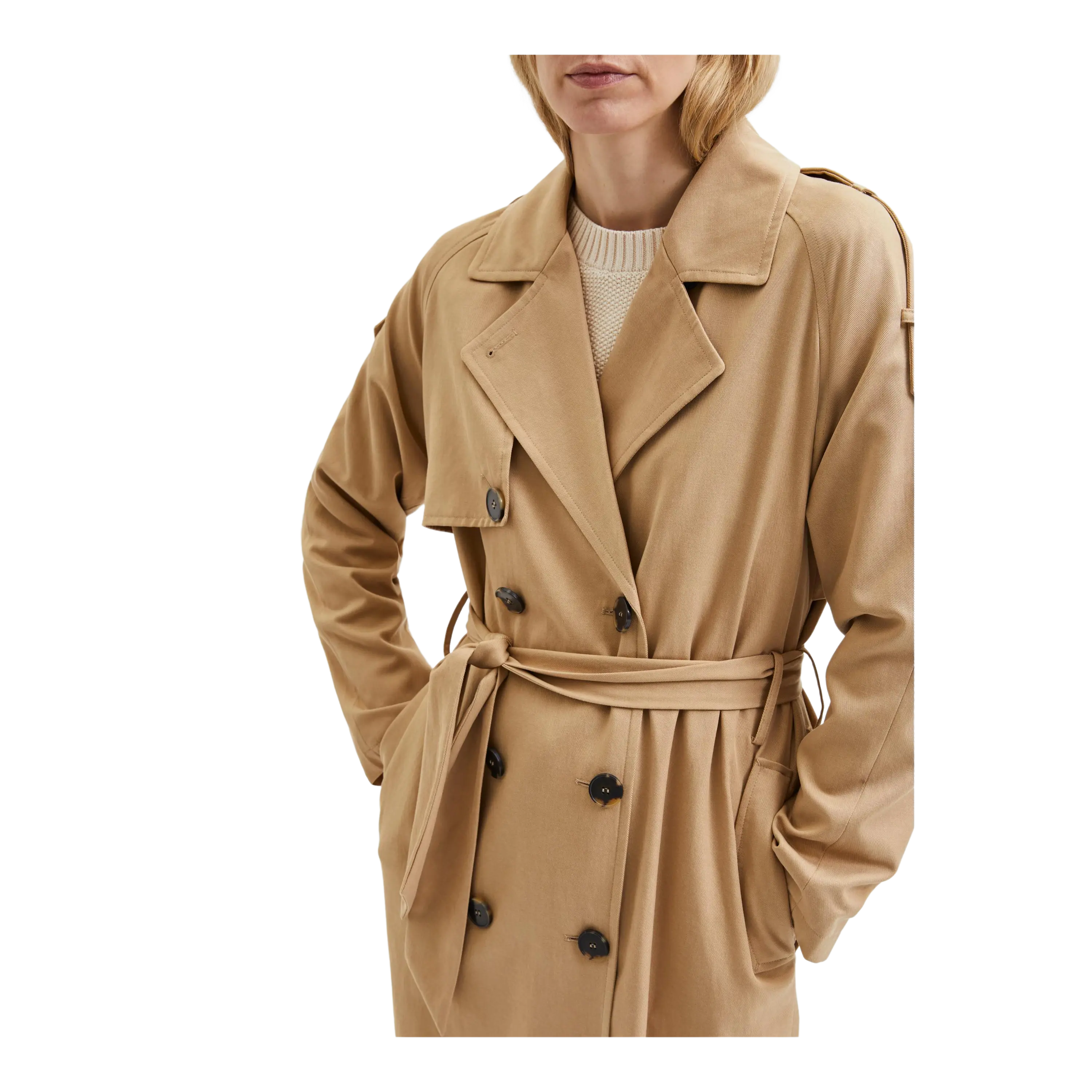 Trench orange femme sale