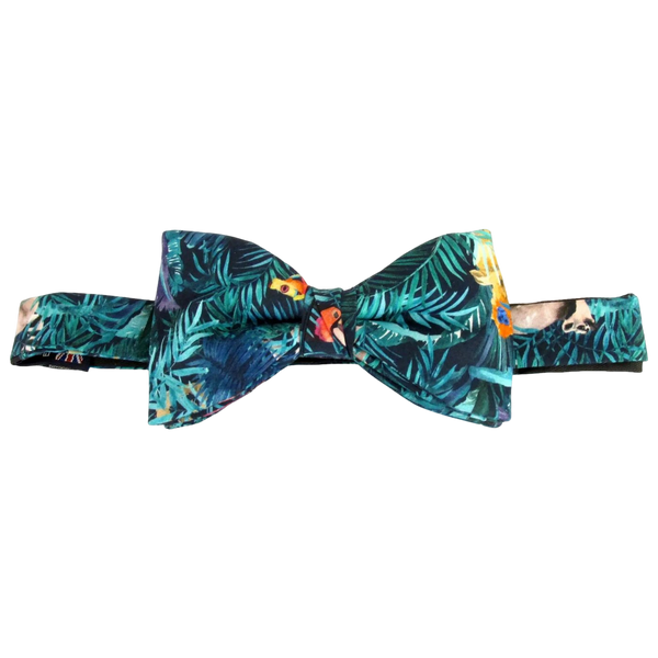 Van Buck Cotton Bow Tie Made with Liberty Fabric - Jungle/Tuo-Can