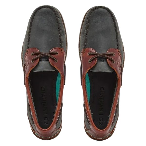 Chatham Bermuda G2 Boat Shoes for Men in Navy & Brown