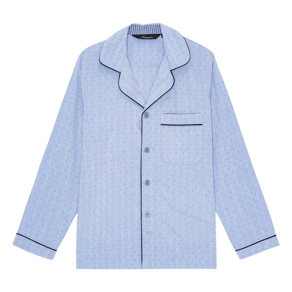 Ambassador Herringbone Pyjamas Boxed - Blue
