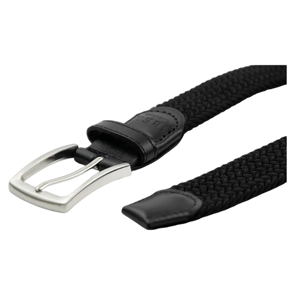 Oxford Leathercraft Woven Belt for Men - Black