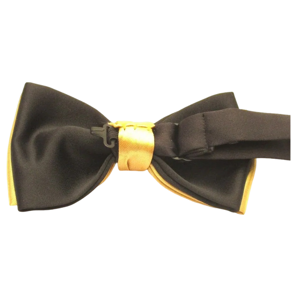 Van Buck Coes Two Tone Bow Tie for Men in Gold & Black
