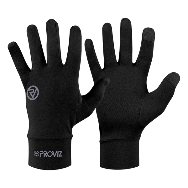 Proviz Lightweight Touchscreen Running Gloves - Black
