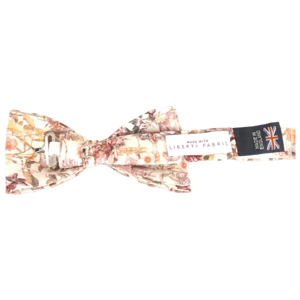 Van Buck Cotton Bow Tie Made with Liberty Fabric - Wild Flowers Pink