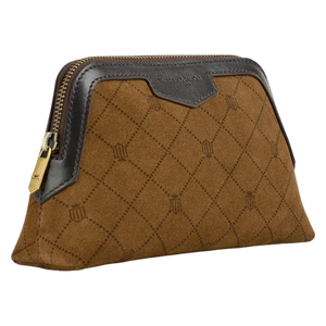 Fairfax & Favor Bircham Pouch Printed Suede - Tan