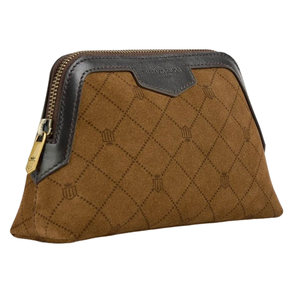 Fairfax & Favor Bircham Pouch Printed Suede - Tan