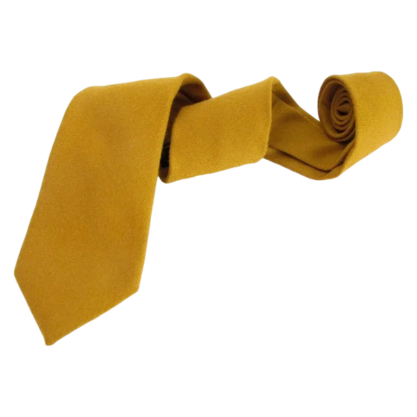 Van Buck Van Buck Plain Wool Tie - Mustard