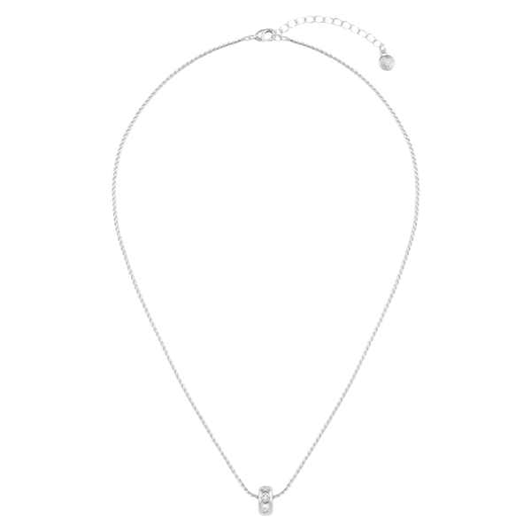 Orelia Jewellery Crystal Starburst Thread Through Necklace - 925 Sterling Silver Plated