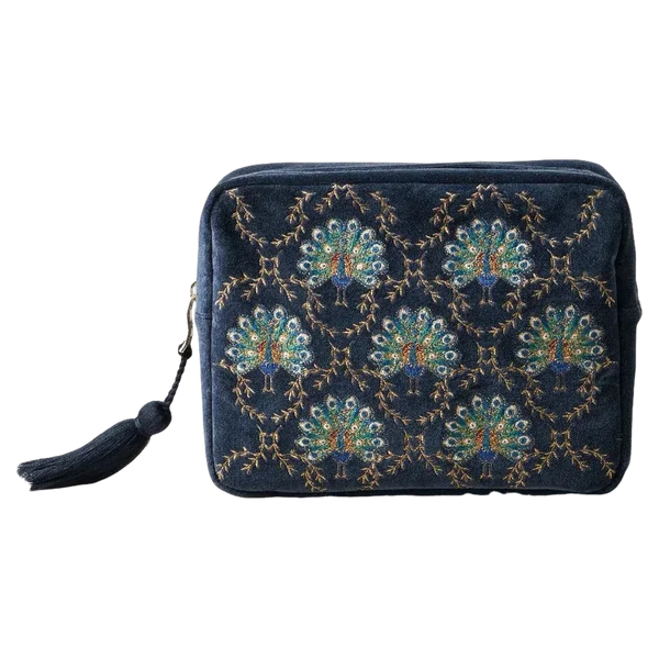 Elizabeth Scarlett Velvet Wash Bag