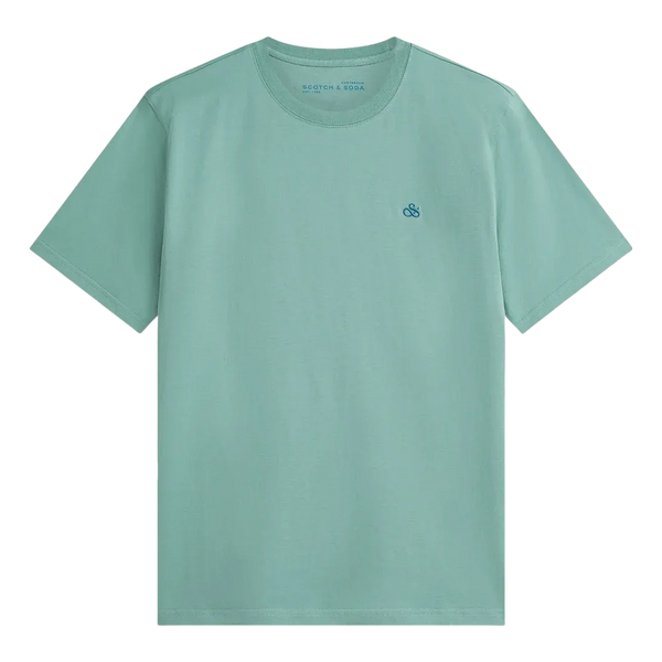 Scotch & Soda Chest Logo Regular Fit T-Shirt - Mineral Blue
