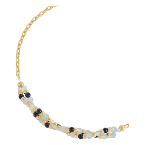 Estella Bartlett Twisted Gemstone Bead Bracelet - Gold Plated