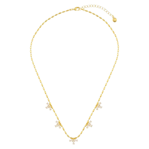 Orelia Jewellery Crystal Marquise Multi Drop Necklace - 18K Gold Plated
